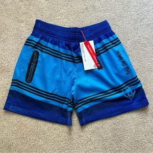 Youth medium baseball lifestyle 101 BL101 big fly blue crayon shorts NWT